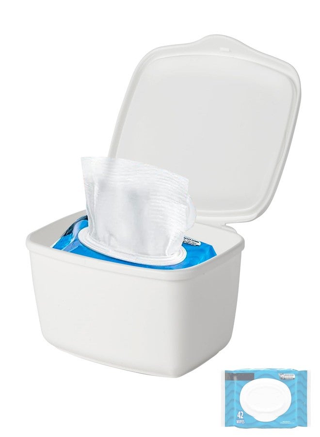 Eiszhjk Wipes Dispenser Compatible with Cottonelle Flushable, Refillable Wet Wipes Container, Wipe Holder Keeps Wet Tissue Clean and Fresh, Non-Slip Wipe Case with Sealing Design Lid, for Home and Travel - Image 1